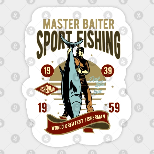 Vintage Sport Fishing Sticker by RockabillyM